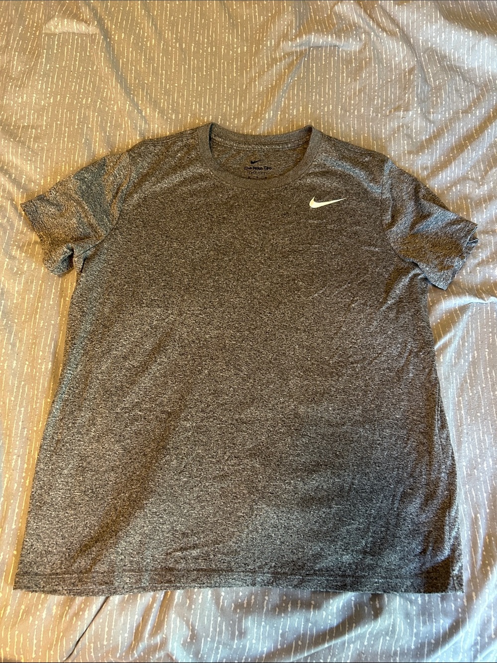 Nike Men's Heather Gray Dri-FIT Short Sleeve Tee